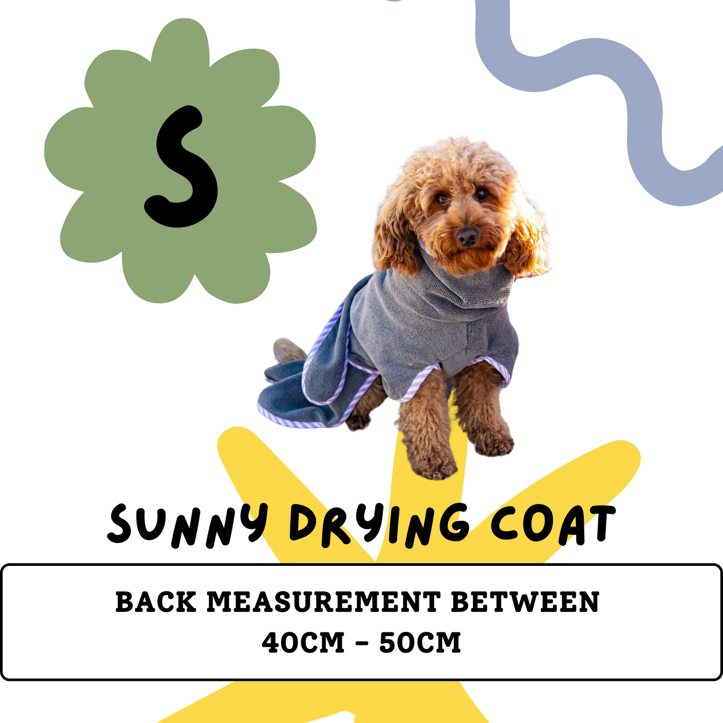 Poodle dog drying towel, dog bathrobe
